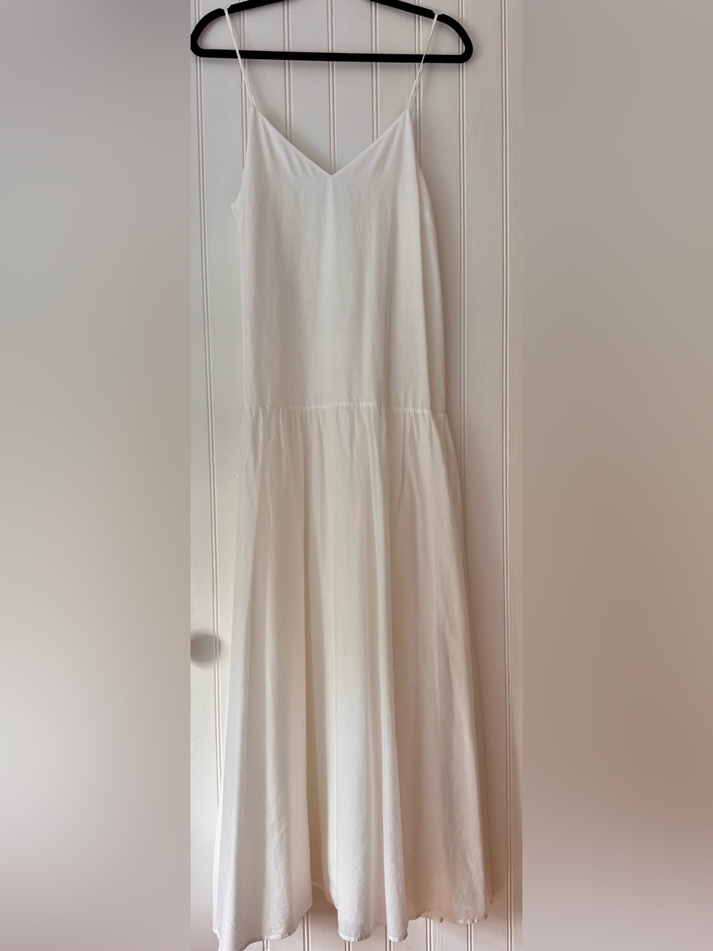 ASSEMBLY LABEL White Soft Cotton Sleeveless Midi Slip Dress, New no tags.